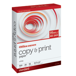 Office Depot Off-White A4 Printer Paper White 100% Recycled 80 gsm Smooth  500 Sheets