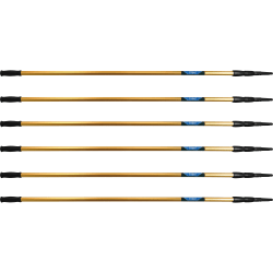 Ettore REA-C-H 3-section Extension Pole - 18 ft Length - Gold - Anodized Aluminum - 1 Each