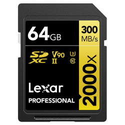 Lexar Gold Professional 2000x SDHCSDXC UHS II Card 64GB - Office Depot
