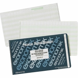 Ekonomik Standard Size Triple Function Check Registry - 40 Sheet(s) - Wire Bound - 14.75