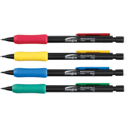 Integra Grip Mechanical Pencils - 0.7 mm Lead Diameter - Refillable - Black Lead - Assorted Barrel - 1 Dozen Integra Grip Mechanical Pencils - 0.7 mm Lead Diameter - Refillable - Black Lead - Assorted Barrel - 1 Dozen