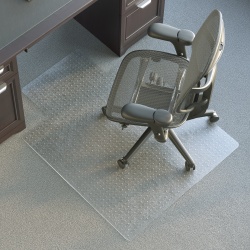 Realspace Advantage Commercial Pile Chair Mat with Lip 36 x 48 Clear Office Depot