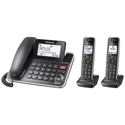 Panasonic LinktoCell Dect 6.0 Expandable CordedCordless Phone With