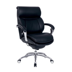 Serta iComfort i5000 Ergonomic Bonded Leather Mid Back Managers Chair Onyx BlackSilver Office Depot