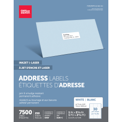 Office Depot® Brand Inkjet/Laser Address Labels, Rectangle, 1
