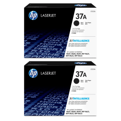 HP 37A Black Toner Cartridges Pack Of 2 CF237A - Office Depot