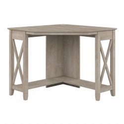 Bush Furniture Key West Small Corner Desk in Washed Gray