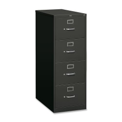 HON 26 12 D Vertical 4 Drawer File Cabinet With Lock Charcoal