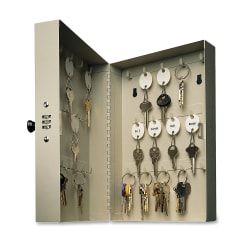 SteelMaster Hook-Style Key Cabinet 28-Key Steel Putty 7-3/4"w x 3-1/4"d x 11-1/2 