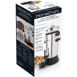 HomeCraft HCCUTFB40SS 40 Cup Coffee Urn Silver - Office Depot