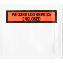 Sparco Pre-Labeled Waterproof Packing Envelopes - Packing List - 4 1/2 Sparco Pre-Labeled Waterproof Packing Envelopes - Packing List - 4 1/2