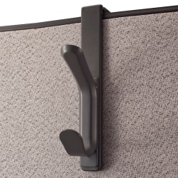 Office Depot Brand Cubicle Coat Hook 1 310 H x 4 34 W x 7 78 D Charcoal Office Depot