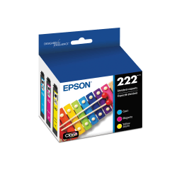 Epson T222 YellowCyanMagenta Ink Cartridge Multipack Set Of 3