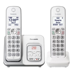 Panasonic 2 Handset Cordless Telephone With Digital Answering 