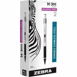 Zebra Pen STEEL 3 Series M 301 Mechanical Pencils Pack Of 12 Fine