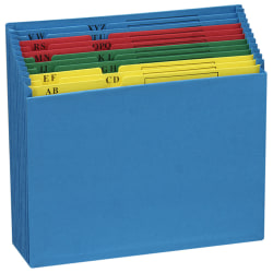 Pendaflex File Pockets Expanding A Z Letter Size Blue - Office Depot