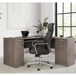 Realspace Magellan 59 W L Shape Corner Computer Desk Gray - Office