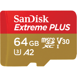 SanDisk Extreme PLUS microSDXC UHS I card 64GB - Office Depot
