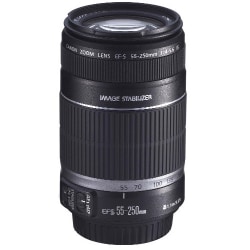 Canon EF S 55 250mm f4 5.6 IS Telephoto Zoom Lens 55mm to