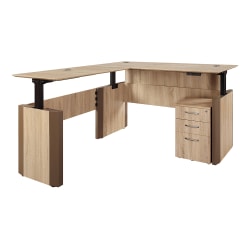Forward Furniture Allure Height Adjustable L Desk With 3 Forward Furniture Allure Height Adjustable L Desk With 3