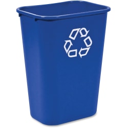 Rubbermaid Commercial Large Recycling Wastebasket - 10.31 gal Capacity - Rectangular - Sturdy - 19.9