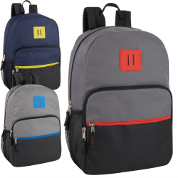 Summit Ridge Colorblock Backpacks Assorted Colors Set Of 24 Backpacks Office Depot
