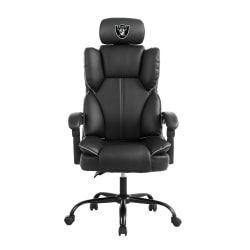 Imperial NFL Champ Ergonomic Faux Leather Computer Gaming Chair Las Vegas Raiders Office Depot