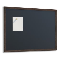 U Brands Magnetic Chalkboard, 48 X 36, Brown Rustic Decor MDF Frame