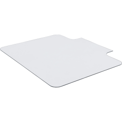 Lorell 48 x 36 Glass Chair Mat With Lip Clear Office Depot