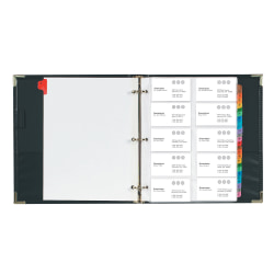 Cardinal Business Collection Card File Binder 11 58 H x 10 12 W x 1 34 D  Black - Office Depot