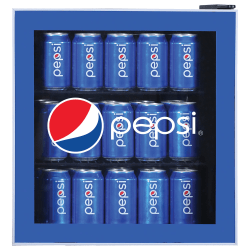 Pepsi 1.8 Cu Ft Freestanding Compact Refrigerator With Glass Door