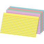 TOP-Pindu A6 Multicolor Ruled Record Card, Paper Index Card, 5 Colors (400 Sheets) - 4.1x5.8in