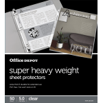 Universal Deluxe Heavy Duty Sheet Protectors 8 12 x 11 2 Sheet Capacity  Clear Pack Of 50 Sheet Protectors - Office Depot