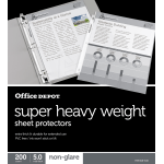 200 Count Textured Sheet Protectors by Better Office Products, 8.5 x 11 inch, Textured for Added Anti Glare, Extra Privacy, and Easier Handling, Top