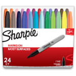 Sharpie Permanent Ultra Fine Point Markers Assorted Colors Pack Of 24  Markers - Office Depot