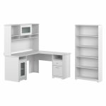 Bush Business Furniture Cabot 60 W L Shaped Corner Desk With Hutch And Small  Storage Cabinet With Doors Modern Gray Standard Delivery - Office Depot