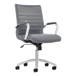 Realspace Modern Comfort Verismo Bonded Leather High Back Executive Chair  BlackChrome BIFMA Compliant - Office Depot