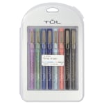 TUL® Fine Liner Felt-Tip Pen, Fine, 1.0 mm, Silver Barrels, Assorted Inks,  Pack Of 4 Pens