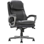 Serta Smart Layers Brinkley Ergonomic Bonded Leather High Back Executive  Chair BrownSilver - Office Depot