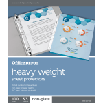 Myofficeinnovations Heavy Weight Sheet Protectors 8.5 X 11 (us Letter)  Clear 100/bx 811812 : Target