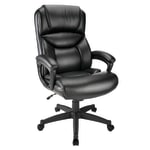 Realspace Fennington Bonded Leather High Back Executive Chair Black BIFMA  Compliant - Office Depot