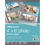 Photo Album Refill Sheets, 4 x 6 inch Mixed Format, Heavyweight, Diamond Clear 3 Ring Photo Binder Page Refills, by Better Office Products, 600