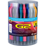 Pilot G2 Retractable Gel Ink Pens Fine Point 0.7 mm Clear Barrel Assorted  Ink Colors Pack Of 20 - Office Depot
