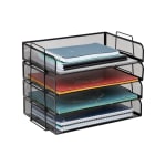 Mind Reader Network Collection 4 Tier Cabinet Desktop Organizer with  Removable Drawers 16 H x 12 38 W x 10 14 L Black - Office Depot