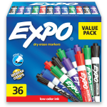 EXPO Dry Erase Starter Kit Low Odor Chisel Tip Assorted Ink Colors Pack Of  4 Markers - Office Depot