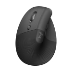 Logitech Lift Left Vertical Ergonomic Mouse Graphite Optical Wireless  BluetoothRadio Frequency Graphite USB 4000 dpi Scroll Wheel 6 Buttons  SmallMedium HandPalm Size Left handed - Office Depot