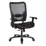 Office Star™ Space Seating 63 Series Air Grid Big And Tall Ergonomic Chair,  Black/Silver