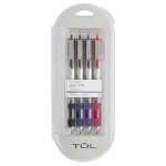 TUL® GL Series Retractable Gel Pens, Needle Point, 0.7 mm, Silver Barrel,  Black Ink, Pack Of 12 Pens - Yahoo Shopping