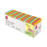 Office Depot Brand Plexi Note Cube 3 14 x 3 14 Unruled 500 Sheets Assorted  Neon Colors - Office Depot