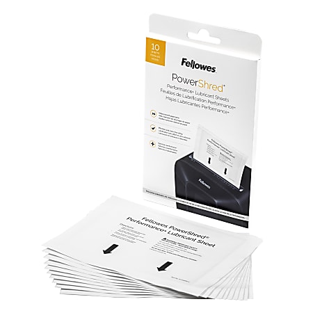 Fellowes Powershred Shredder Lubricant Sheets, 12 Count
